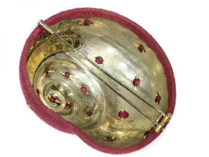 Iconic Vintage Christian Dior Suede Covered Diamond Set Brooch and Earrings Suite, 6.74ct