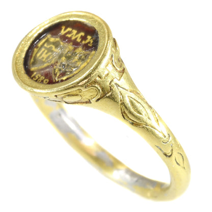 Antique Renaissance Brotherhood Coat of Arms Ring, 18ct Gold