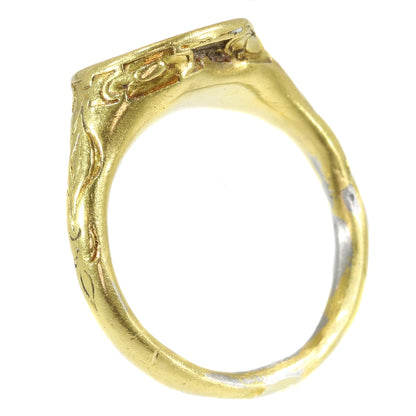 Antique Renaissance Brotherhood Coat of Arms Ring, 18ct Gold