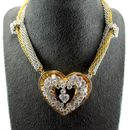 Diamond and 18ct Gold Heart Pendant by ME Riedel, over 10 carats