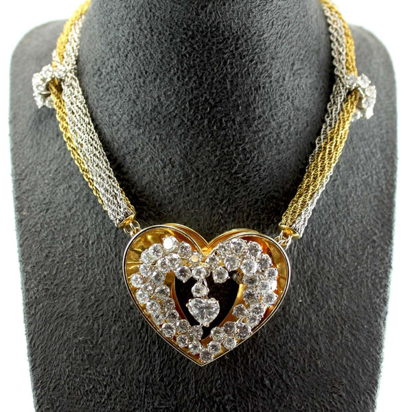 Diamond and 18ct Gold Heart Pendant by ME Riedel, over 10 carats