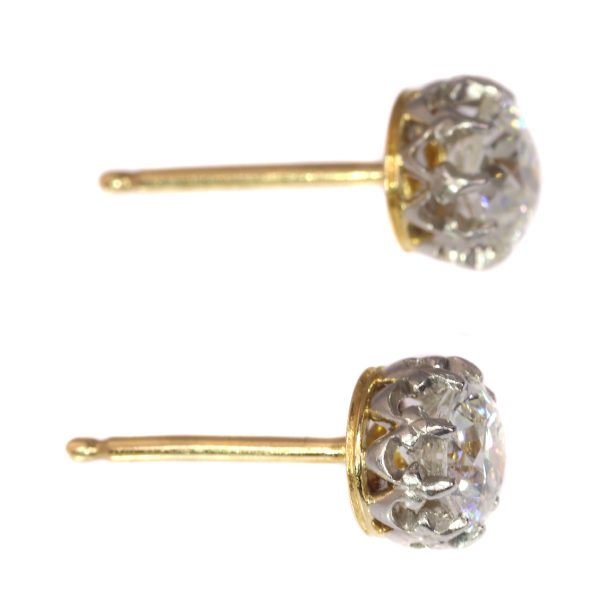 Antique Art Deco Brilliant Cut Diamond Ear Studs