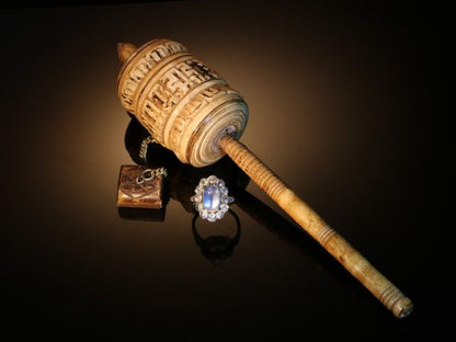 Antique Victorian Moonstone and Diamond Cluster Engagement Ring