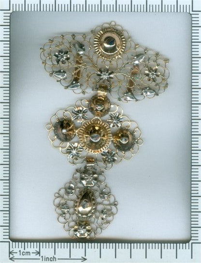 Antique Georgian 18ct Gold Diamond Set Cross