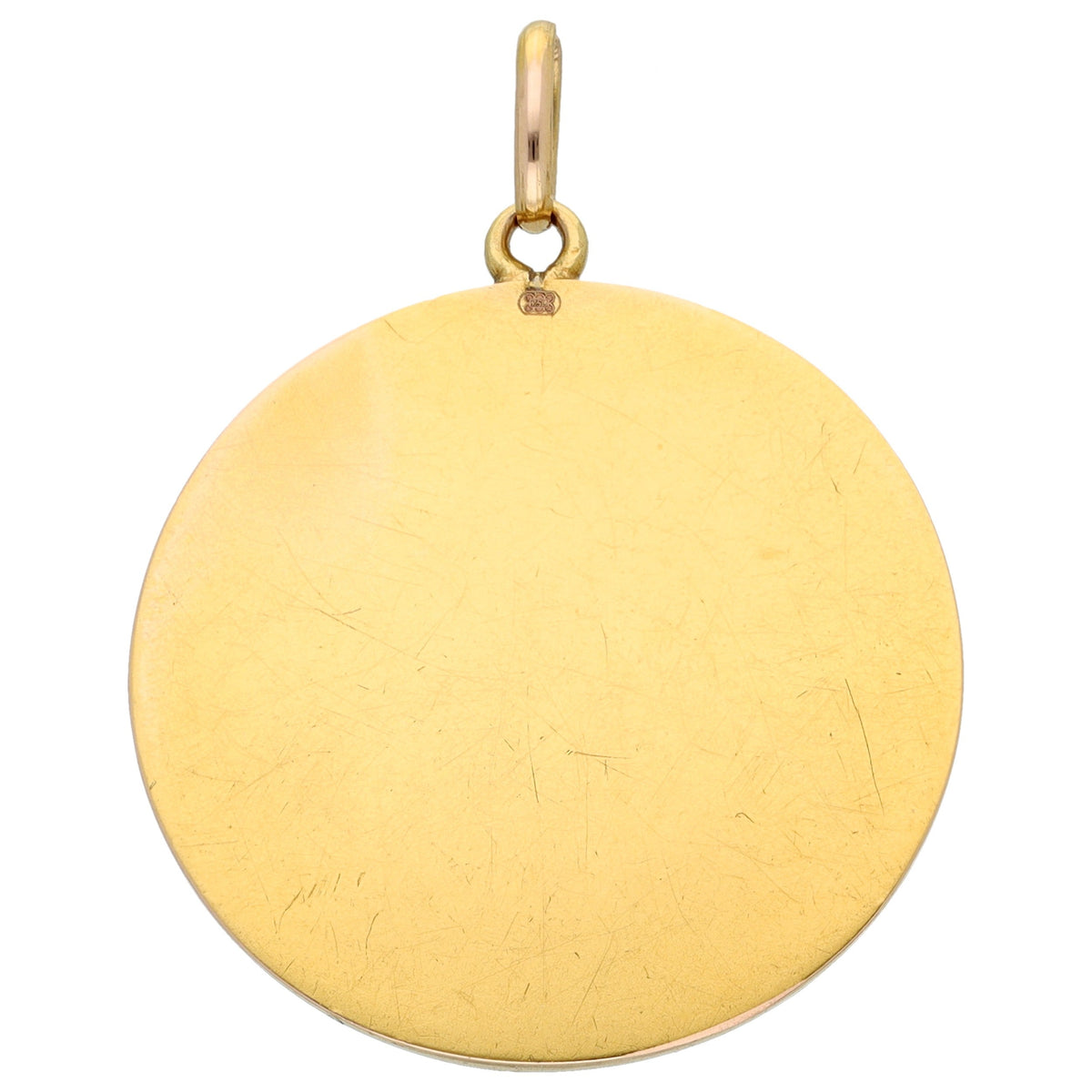 Art Nouveau Style 18 Carat Yellow Gold Ruby and Diamond Female Portrait Pendant