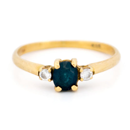Diamond Sapphire 14ct Trilogy Engagement Ring
