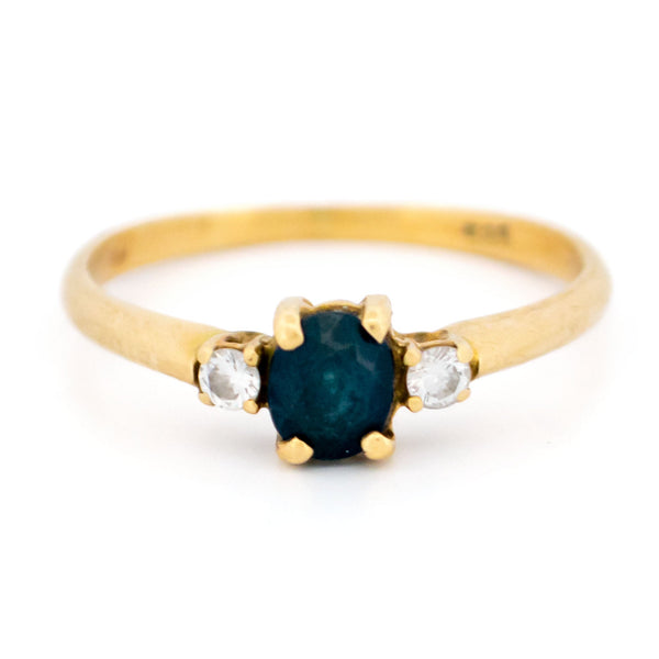 Diamond Sapphire 14ct Trilogy Engagement Ring