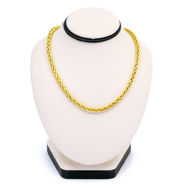 18ct Wheat Spiga Link Chain