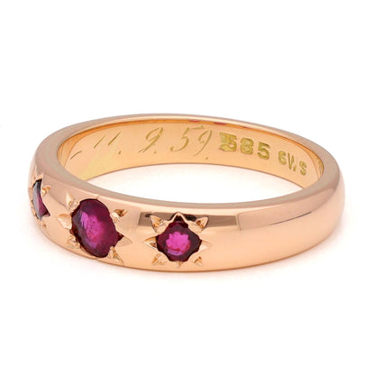 Ruby 14ct Gypsy Ring