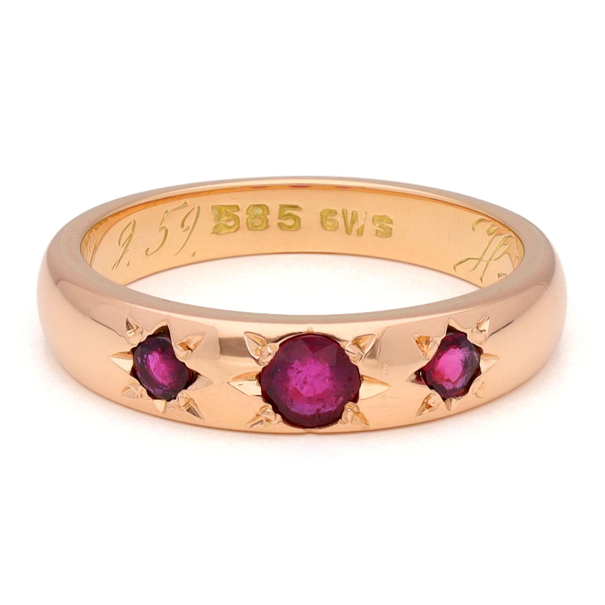 Ruby 14ct Gypsy Ring
