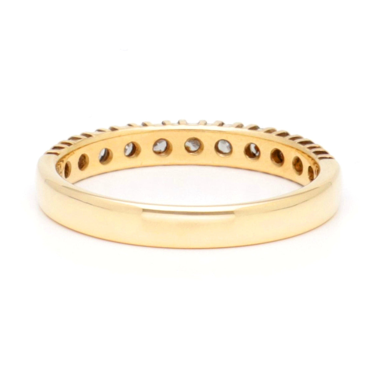 Vintage 18 Carat Yellow Gold Eleven Stone Diamond Half Eternity Ring, 0.55 Carat