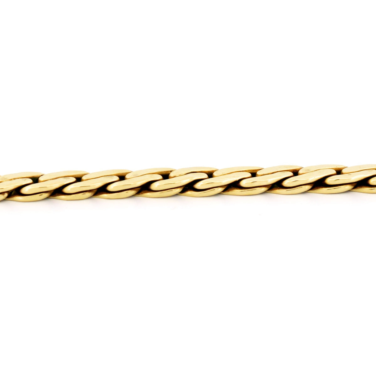 A yellow gold chain necklace
