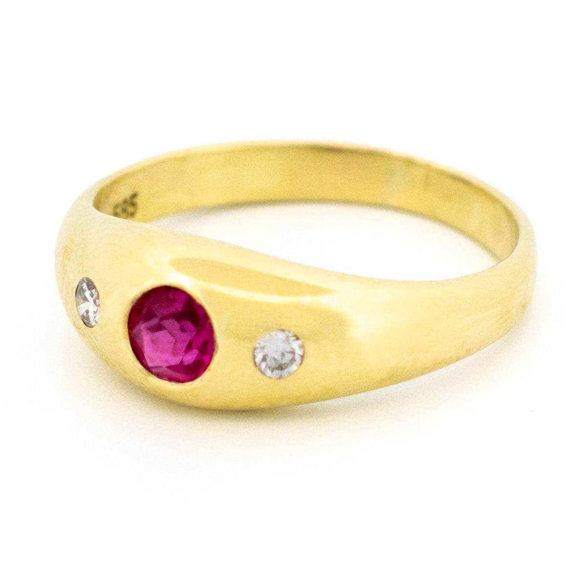 Diamond Ruby 14k Gypsy Ring 18826-9652 Image3