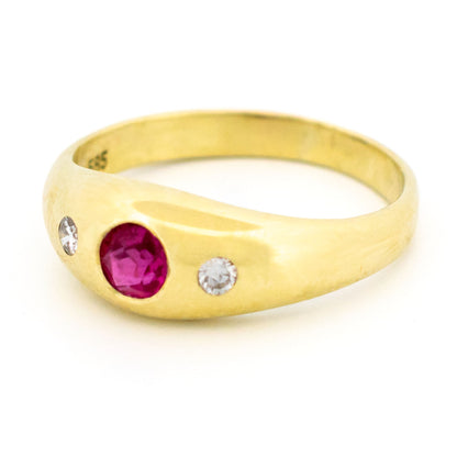 Diamond Ruby 14k Gypsy Ring 18826-9652 Image3