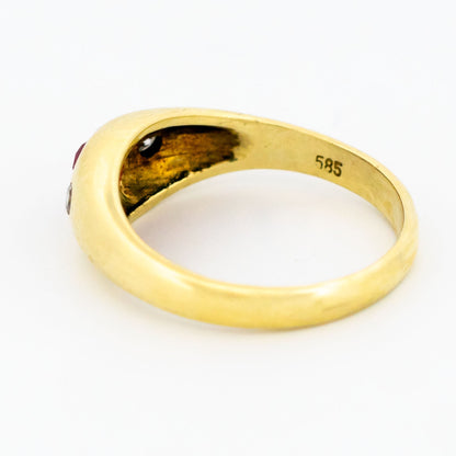Diamond Ruby 14k Gypsy Ring 18826-9652 Image4