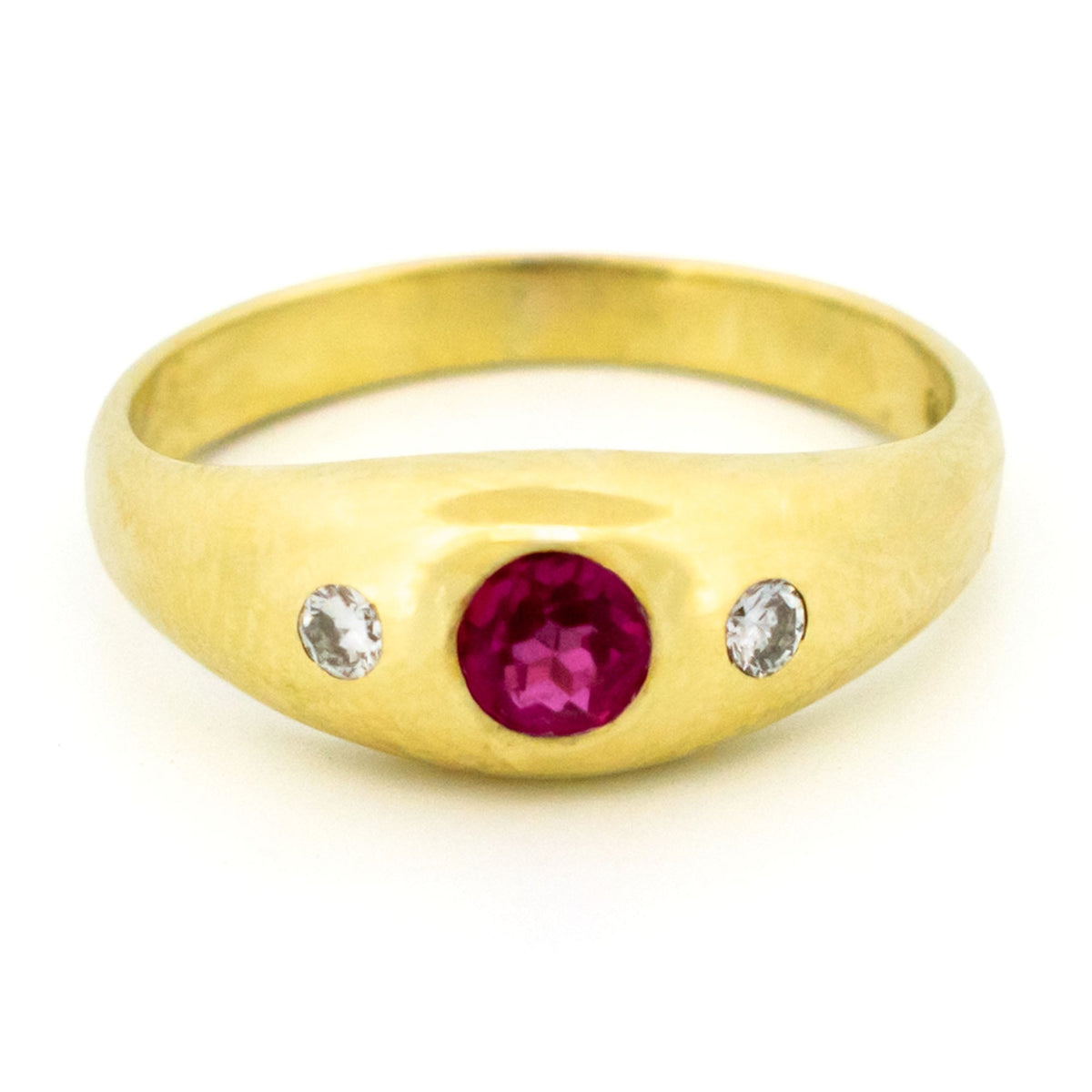 Diamond Ruby 14k Gypsy Ring 18826-9652 Image1
