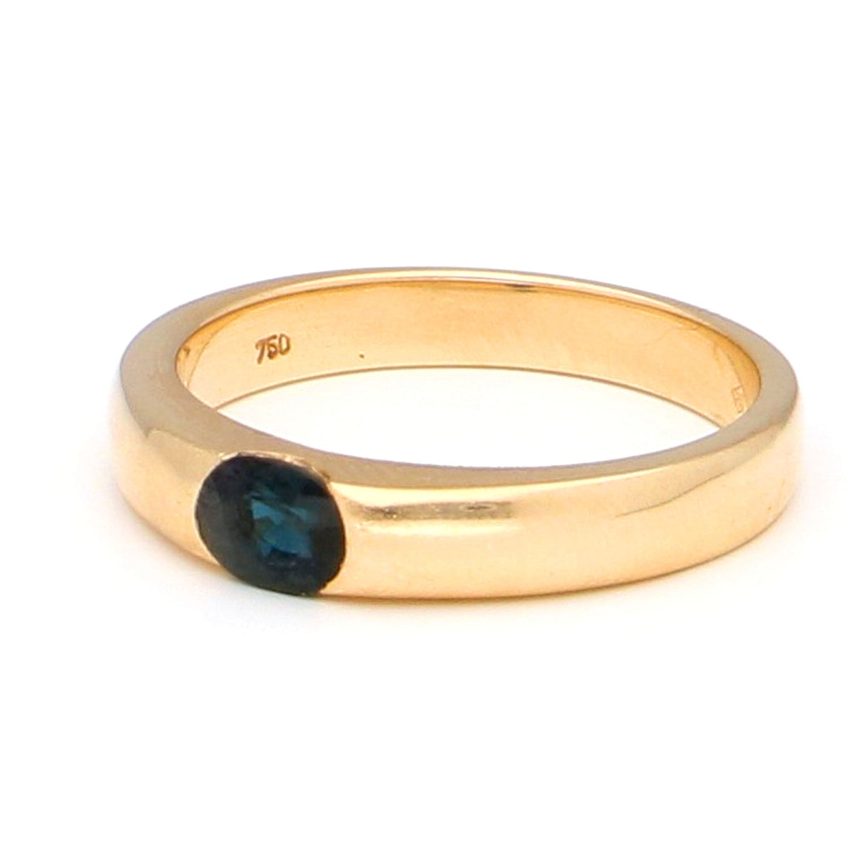 Sapphire 18ct Gypsy Ring