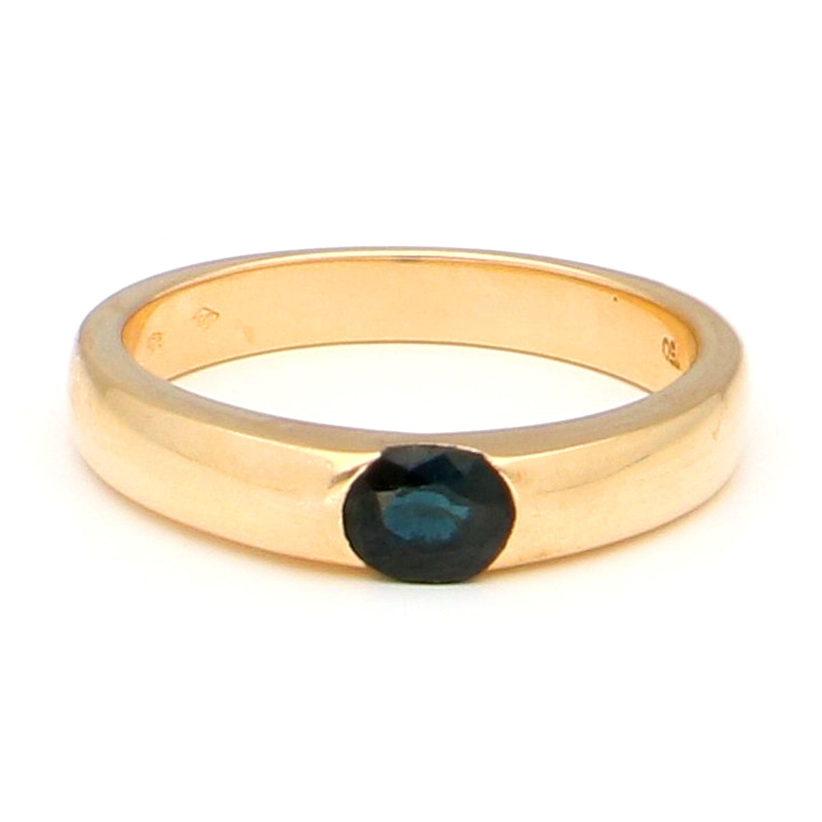 Sapphire 18ct Gypsy Ring
