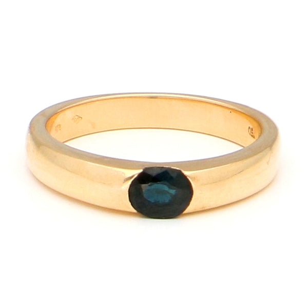Sapphire 18ct Gypsy Ring
