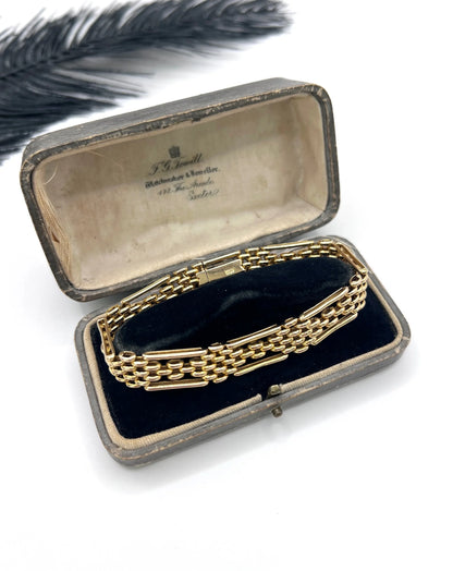 Antique Edwardian Gate Link Bracelet in 15ct Yellow Gold