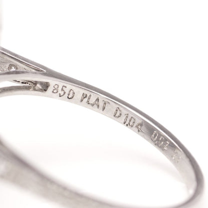 Art Deco Style 0.42ct Diamond and Sapphire Octagonal Double Cluster Ring in Platinum