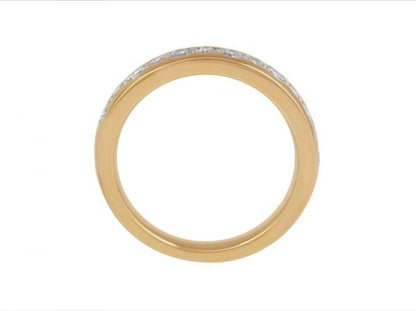 18ct Yellow Gold Diamond Half Eternity Wedding Band Ring, 0.56cts