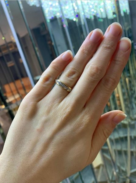 18ct Yellow Gold Diamond Half Eternity Wedding Band Ring, 0.56cts