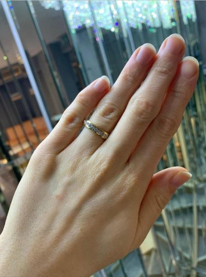 18ct Yellow Gold Diamond Half Eternity Wedding Band Ring, 0.56cts