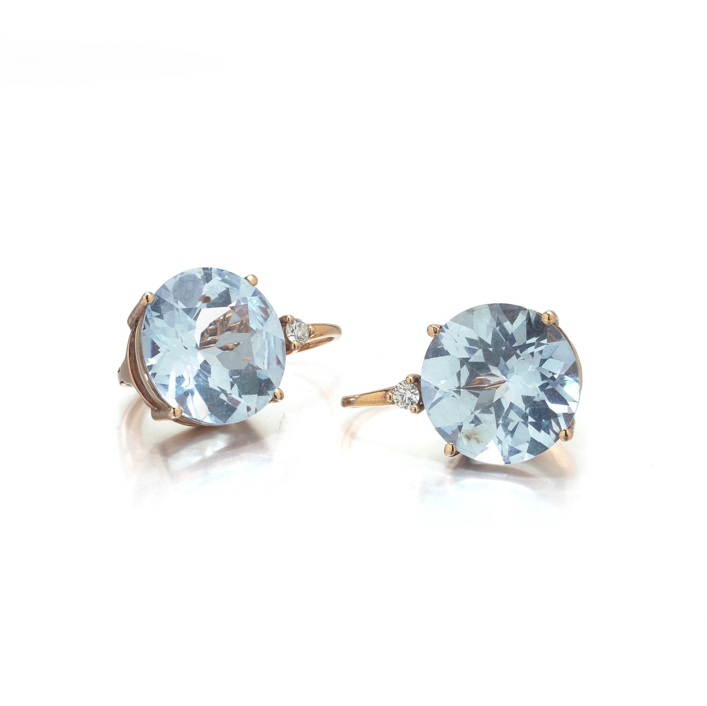 18 ct Gold Synthetic Spinel And Diamond Drop Earrings