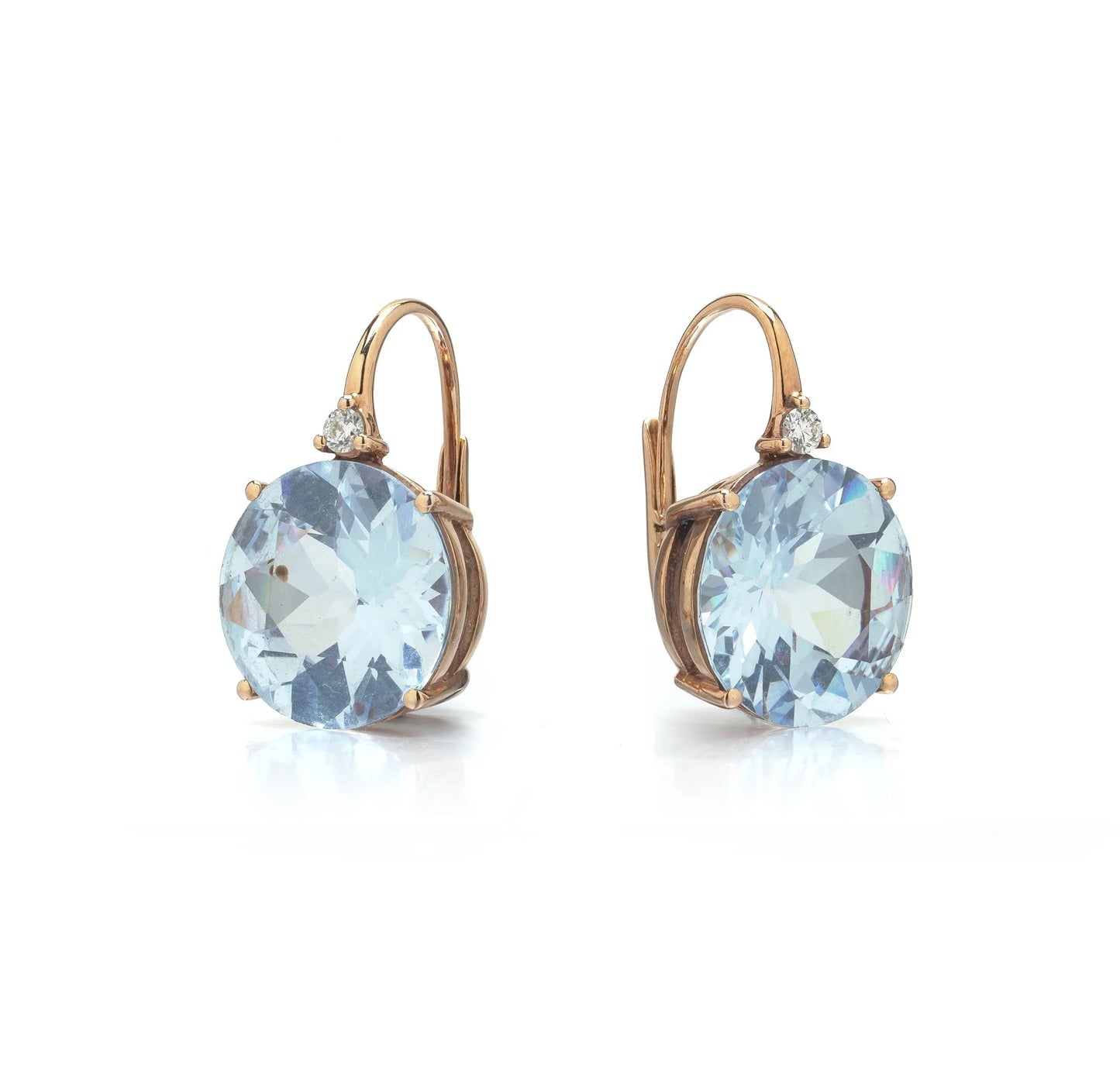 18 ct Gold Synthetic Spinel And Diamond Drop Earrings