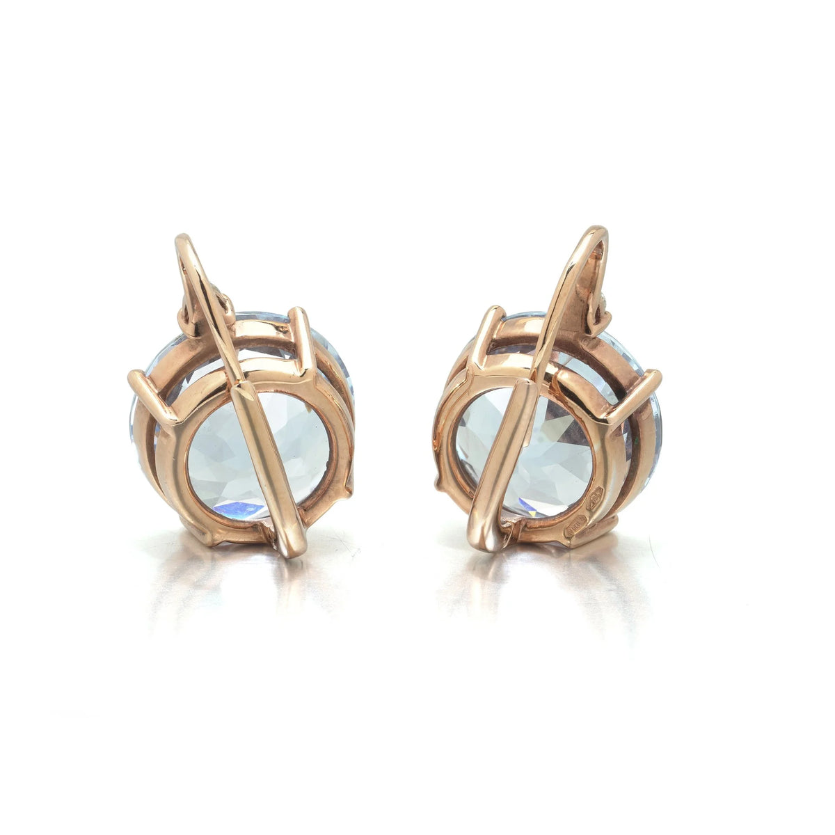 18 ct Gold Synthetic Spinel And Diamond Drop Earrings