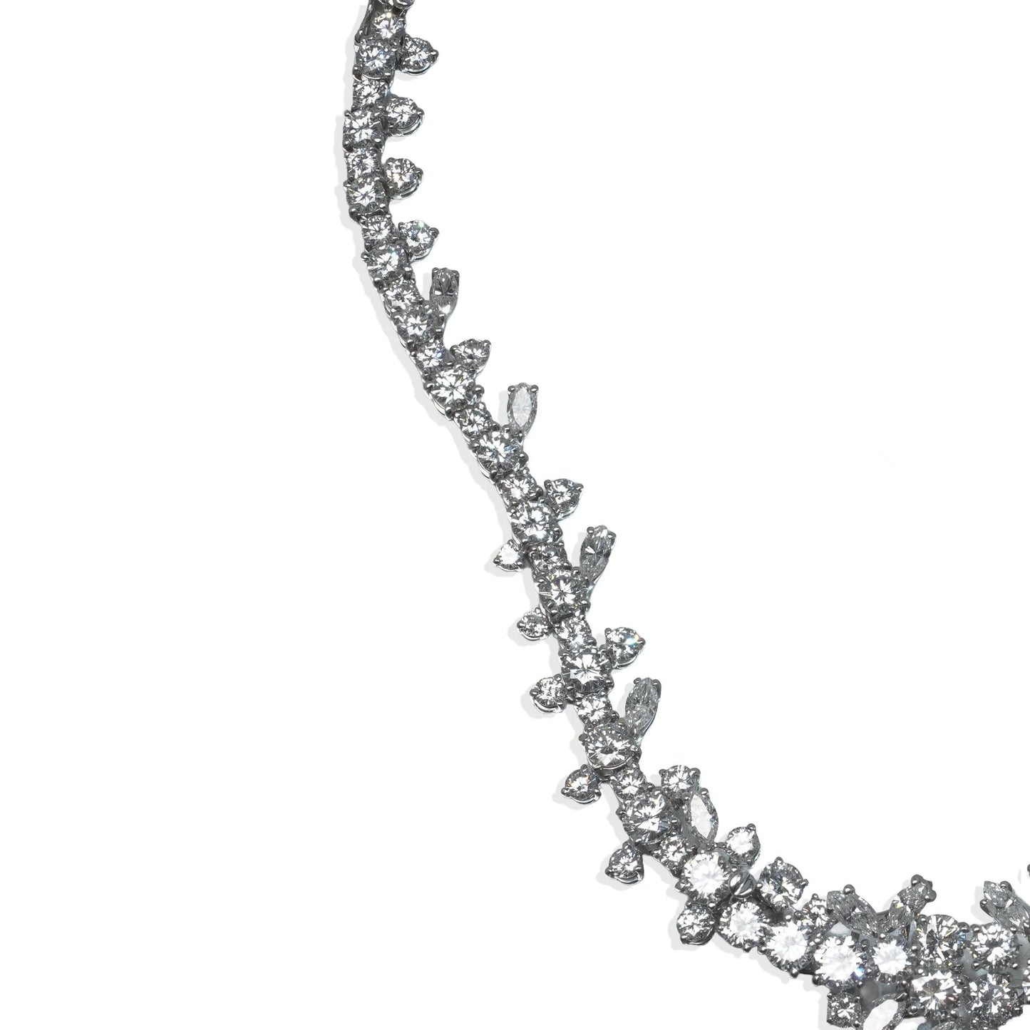 18 ct White Gold Colombian Emerald And Diamond Necklace / Bracelet
