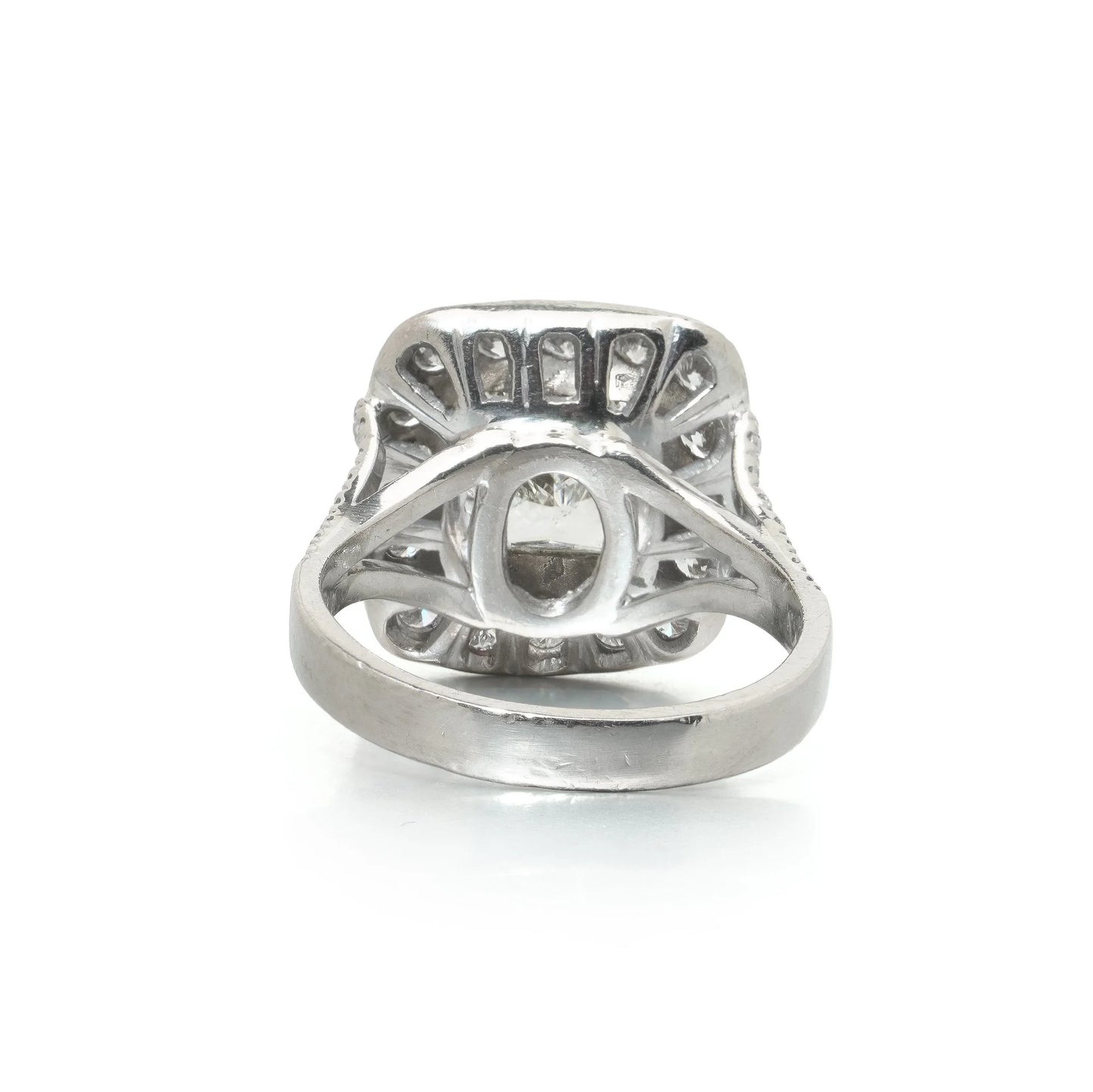 18 ct White Gold Princess Cut Diamond Cluster Engagement Ring