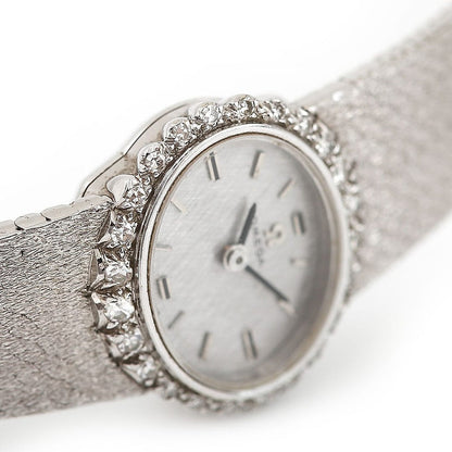 Vintage Ladies Omega 18ct White Gold and Diamond Cocktail Watch
