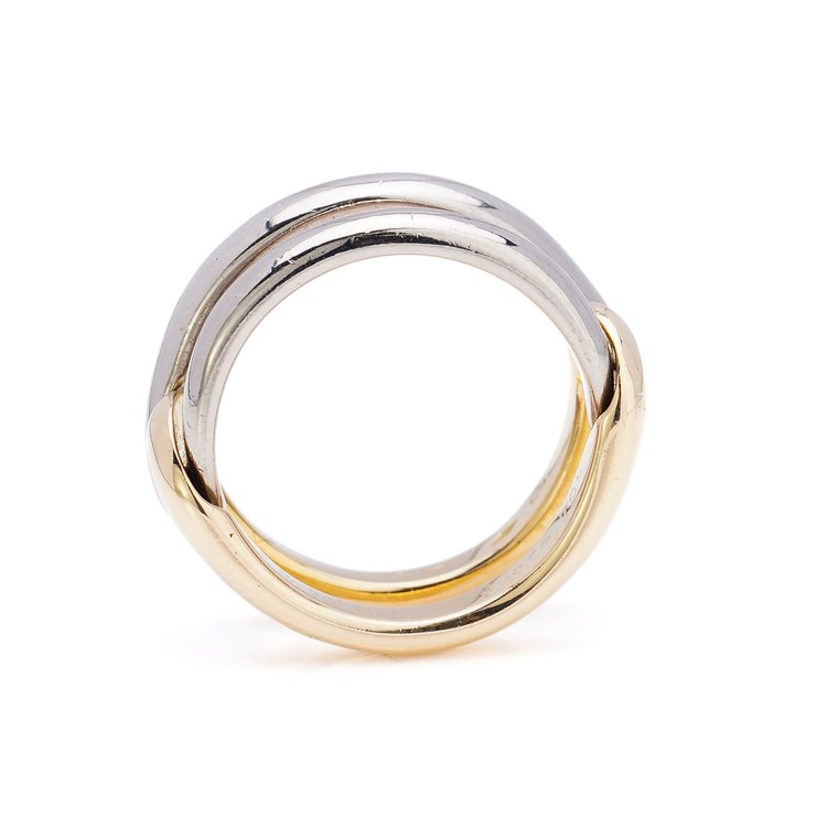 Vintage Cartier Bi Colour 18ct Gold Ring