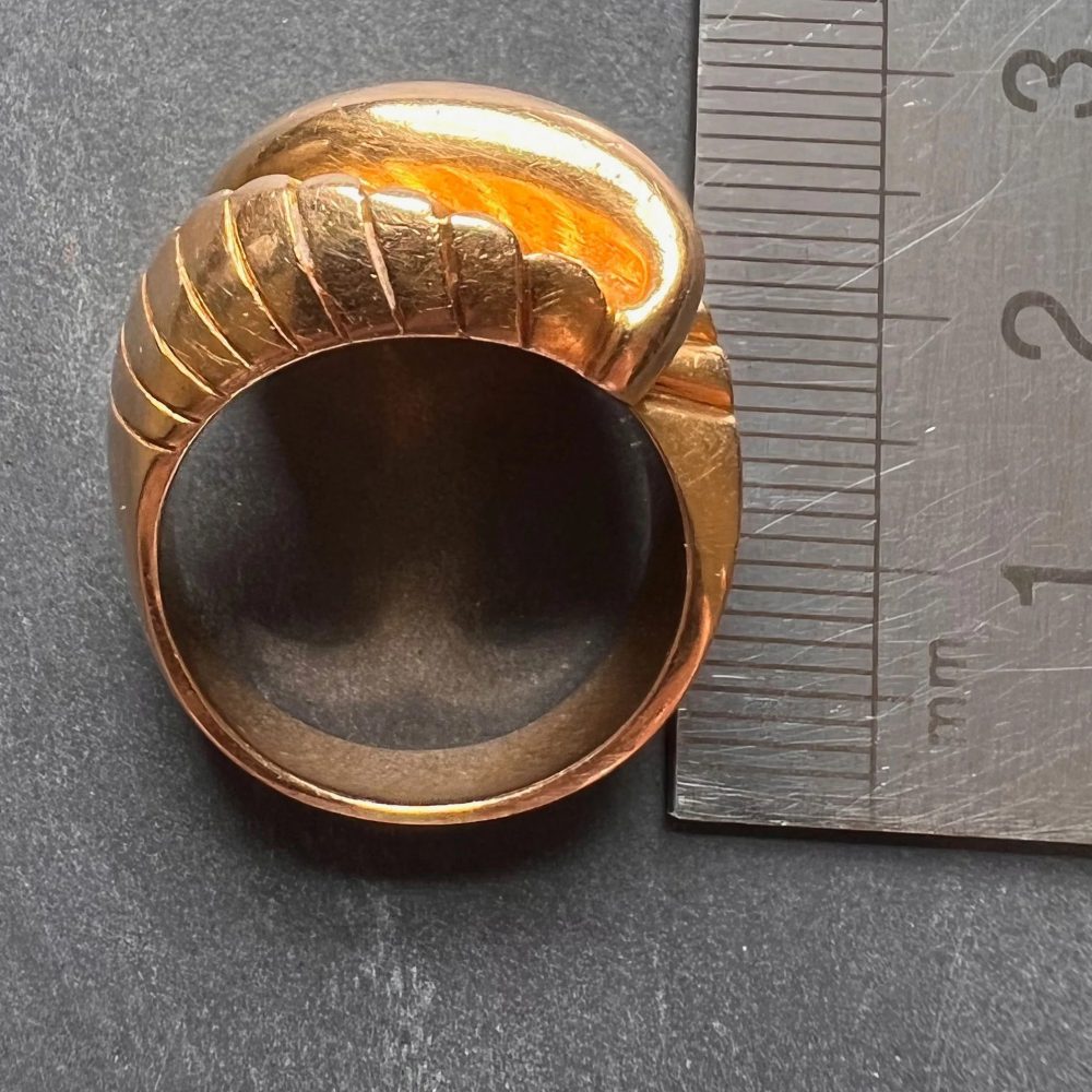 Vintage French Retro 18ct Yellow Gold Ring