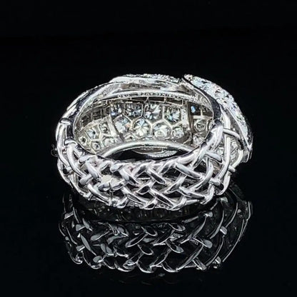 Vintage Cartier 1940s Retro 4ct Diamond Ring