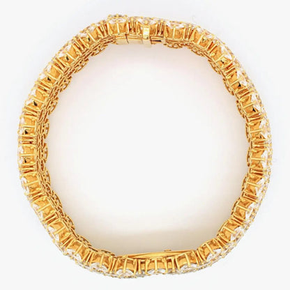 18ct Yellow Gold and 35ct Marquise Diamond Cocktail Watch by DeLaneau