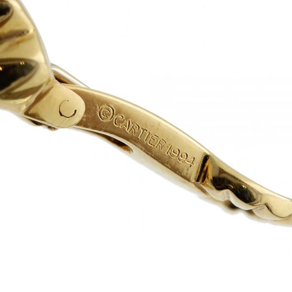 Cartier 18ct Yellow Gold Heart Earrings, Signed Numbered with Box