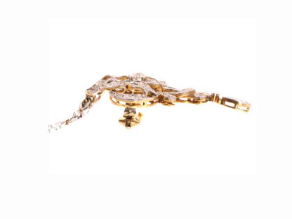 Belle Epoque Old Cut Diamond Brooch, 1.05cts, Platinum and 18ct Gold