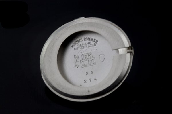 Vintage Rolex 18ct White Gold Manual Watch with Diamond Bezel, Circa 1980s