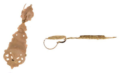 Antique Victorian Enamelled Gold Earrings