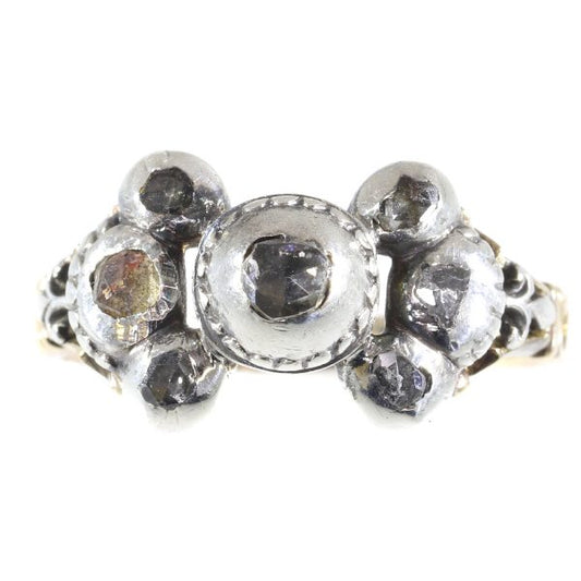 Antique Baroque Diamond Ring in 18ct Yellow Gold