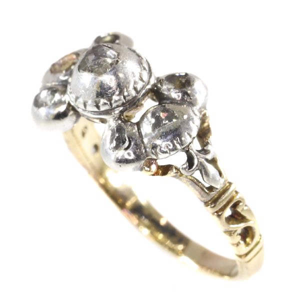 Antique Baroque Diamond Ring in 18ct Yellow Gold
