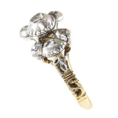 Antique Baroque Diamond Ring in 18ct Yellow Gold