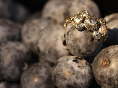 Antique Baroque Diamond Ring in 18ct Yellow Gold