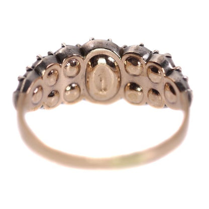Antique Early Victorian Diamond Ring, 18ct Gold and Silver