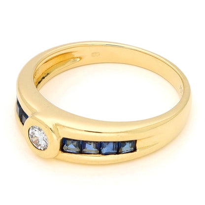 Diamond Sapphire 18k Punto Luce Ring 19088-9687