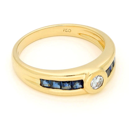 Diamond Sapphire 18k Punto Luce Ring 19088-9687