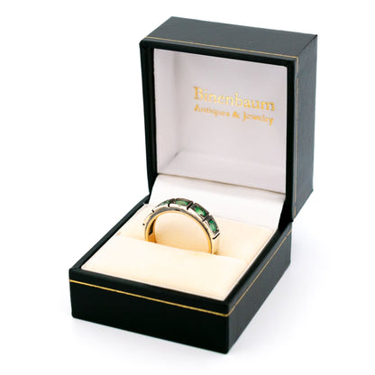 Emerald 9ct Row Ring